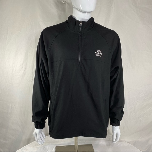 Ahead Extreme Men’s Acare Black Performance Golf 1/4 Zip Pullover Jacket - Picture 5 of 10